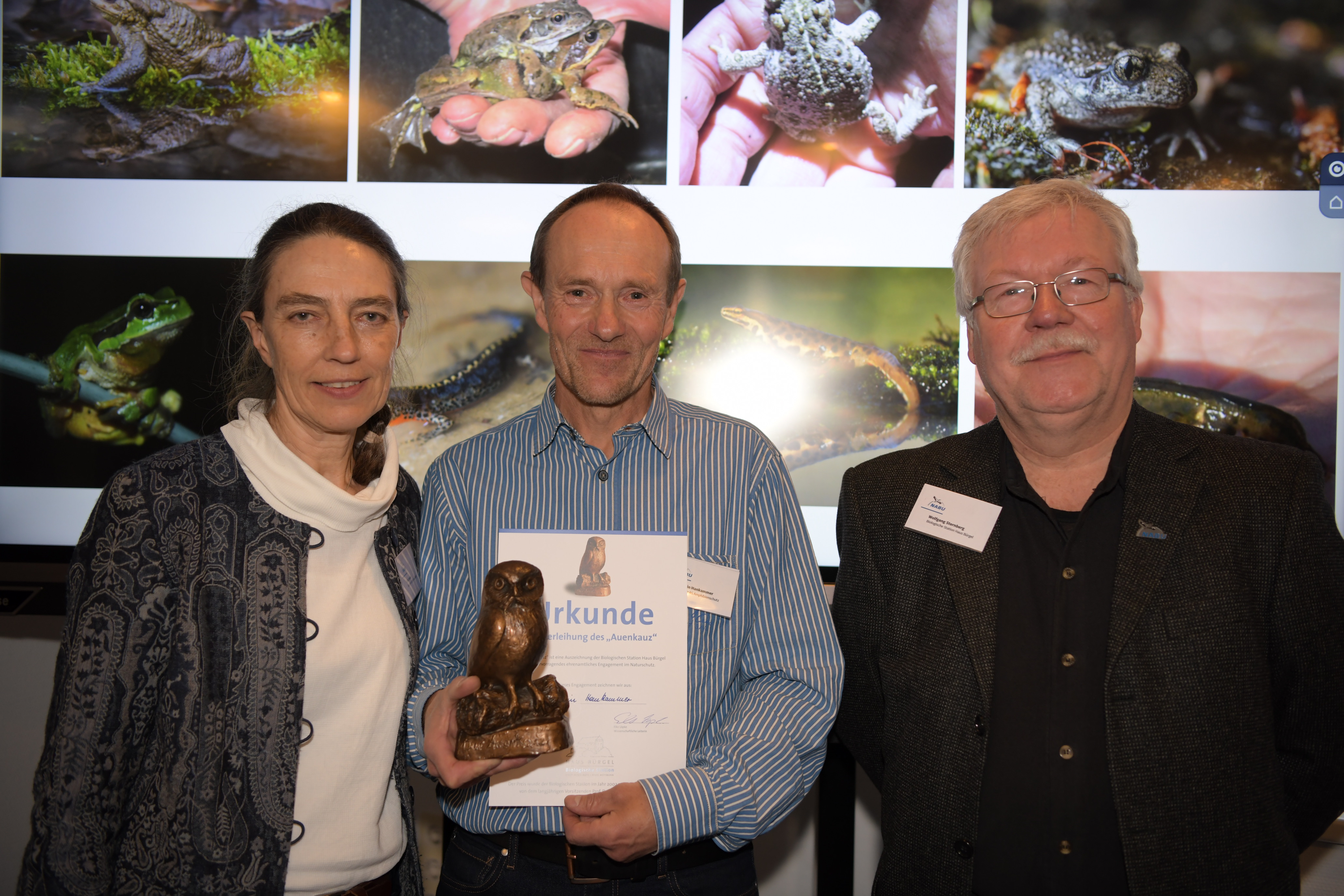 Martin Hankammer und seine Amphibienfreunde aus Velbert erhalten den 12. Auenkauz 